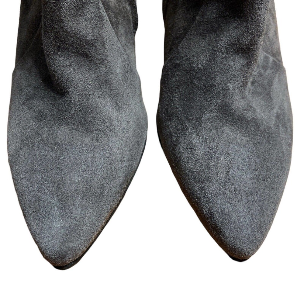 Paul Green Gray Heeled Ankle Boots Suede Side zipper UK Size 6.5 (US 9) - Picture 3 of 6